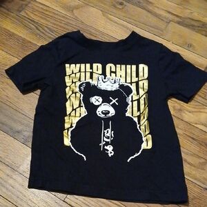 Gold and Black Wild Child Graphic Tee